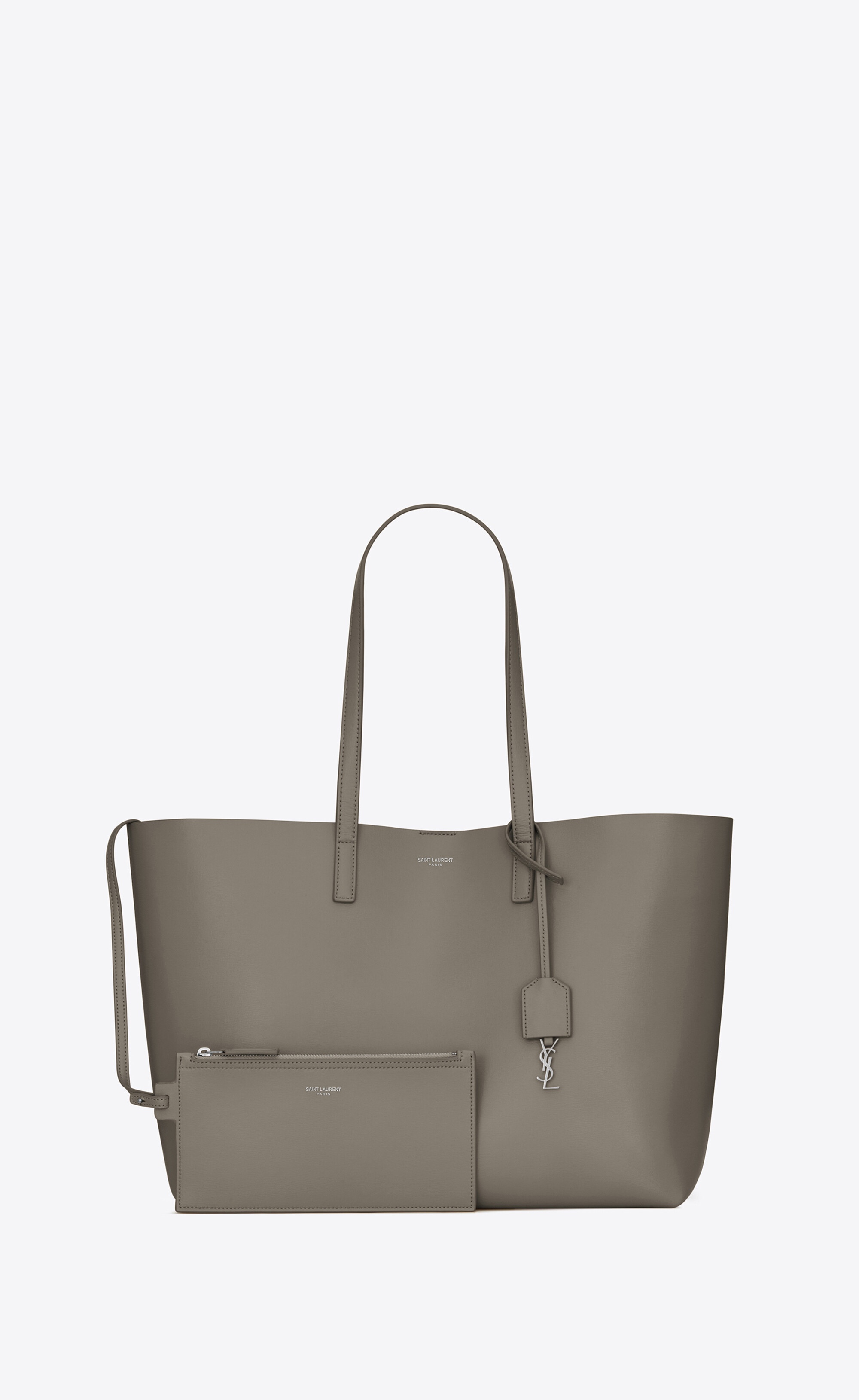 shopping bag saint laurent e/w in supple leather - 3