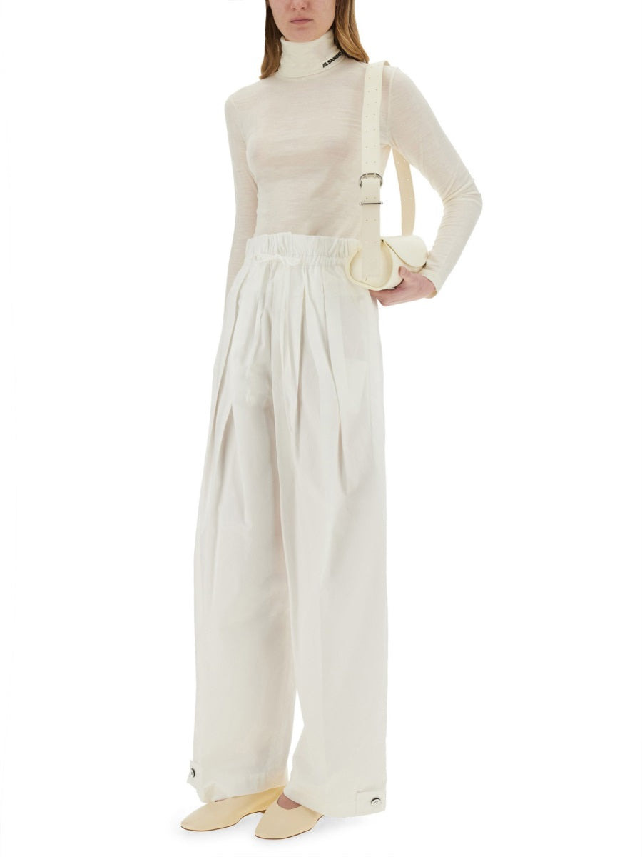 Jil Sander Women Wide Pants In Cotton Gabardine - 2