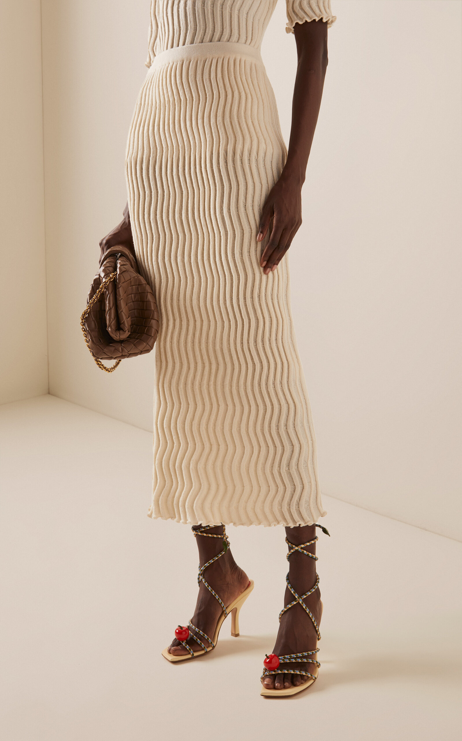 Ribbed Wool Midi Skirt multi - 3