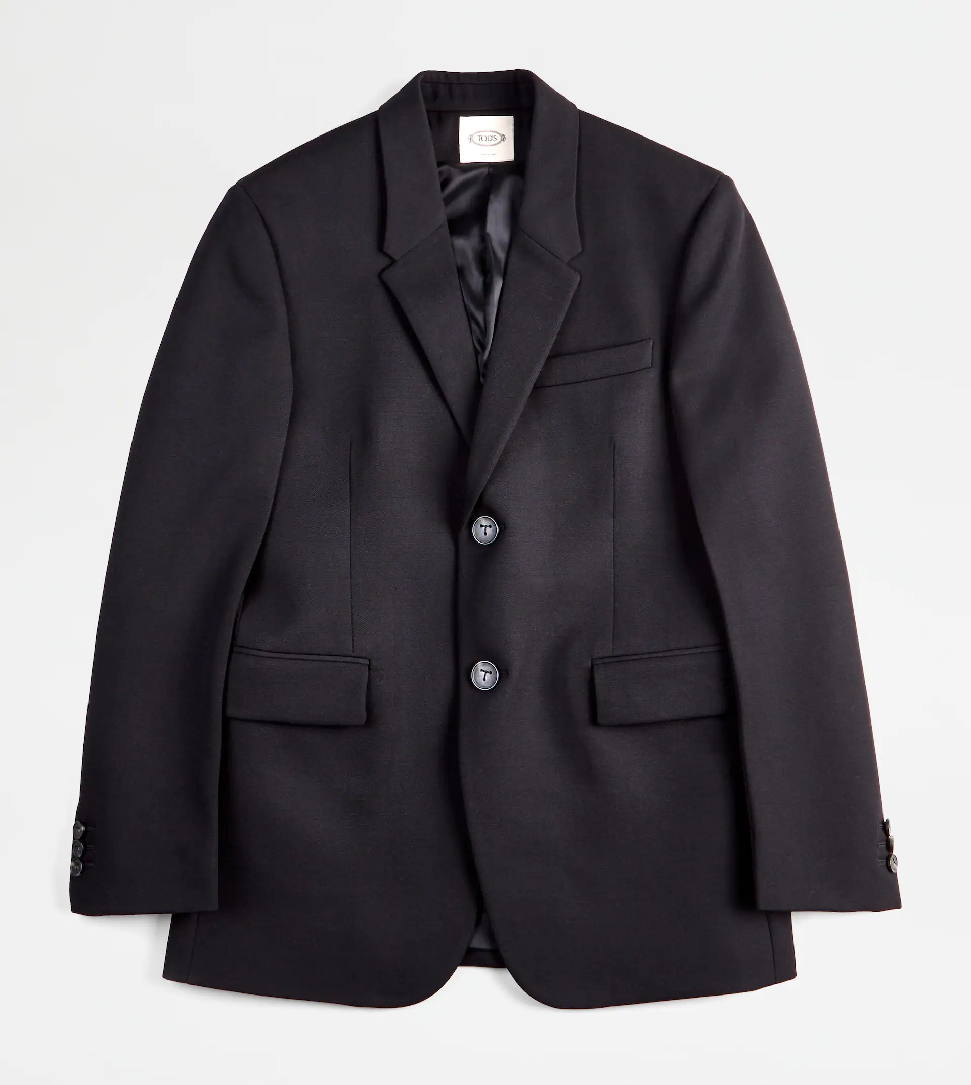 OVER BLAZER IN WOOL - BLACK - 1