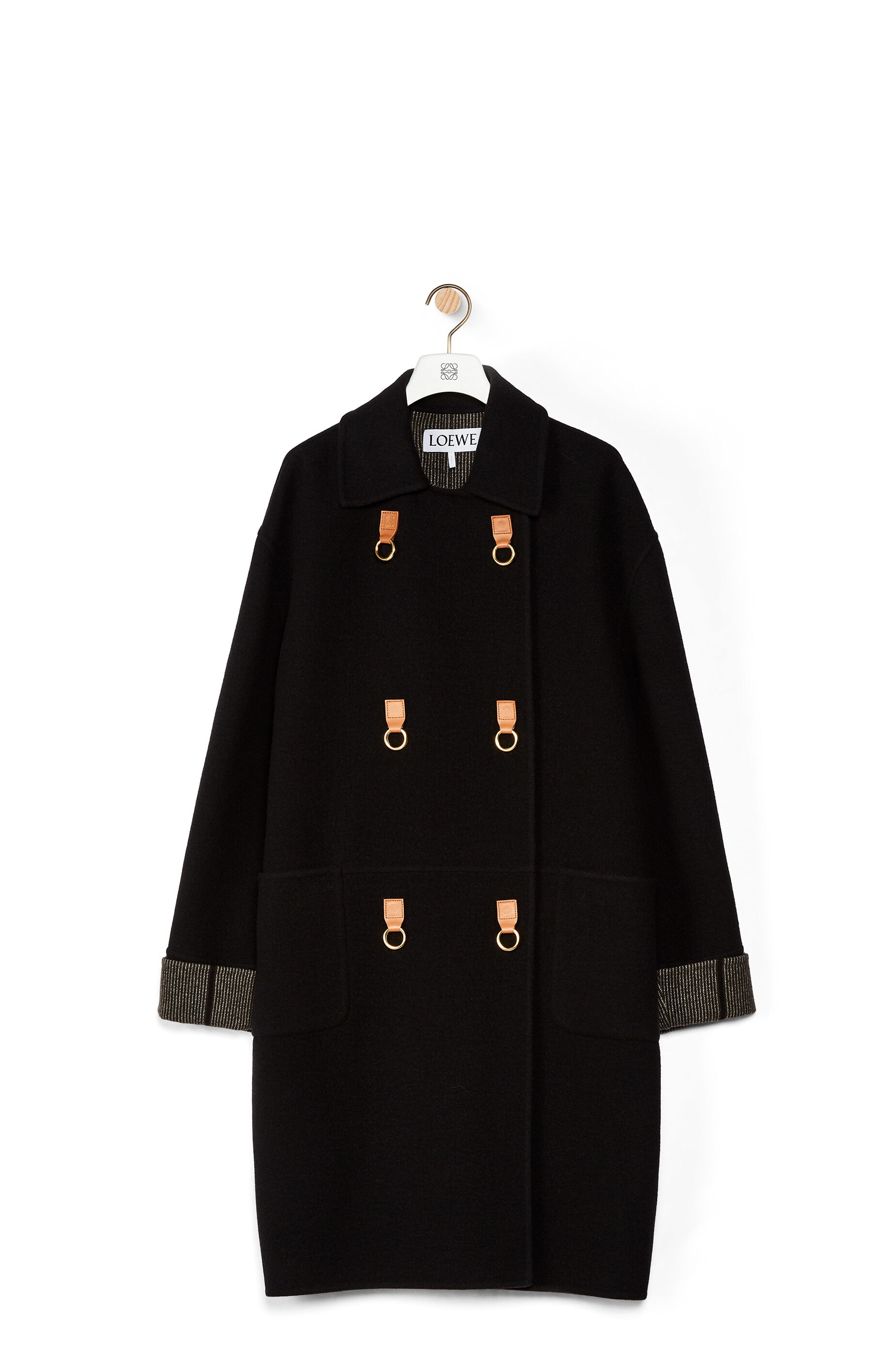 Oversize coat in shearling - 1