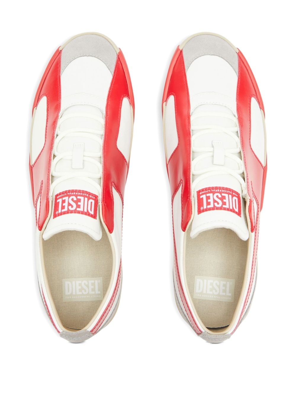 Slante leather sneakers - 4