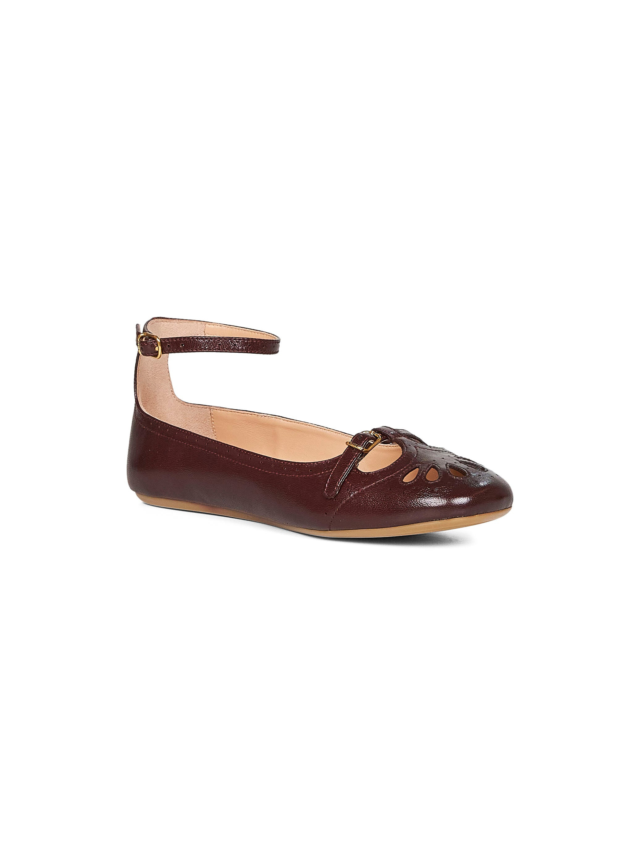Burnt purple lambskin Misty ballet flats - 2