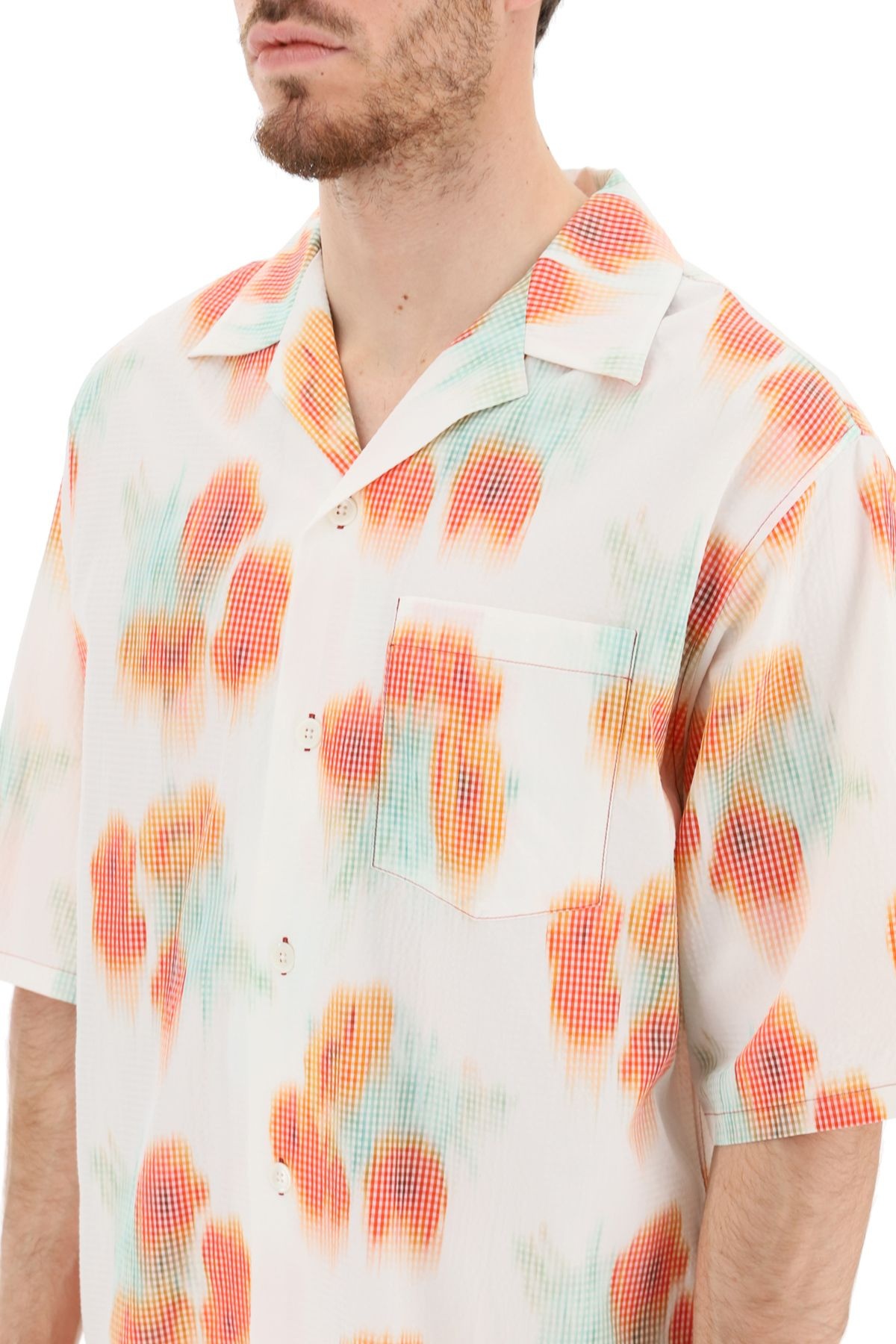 COQUELICOTS PRINT HAWAIIAN SHIRT - 5