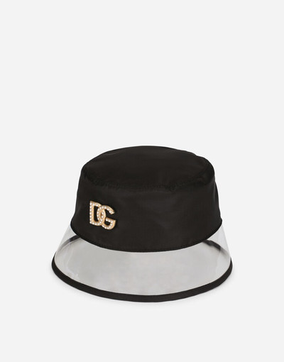 Dolce & Gabbana Nylon and PVC bucket hat with DG logo outlook