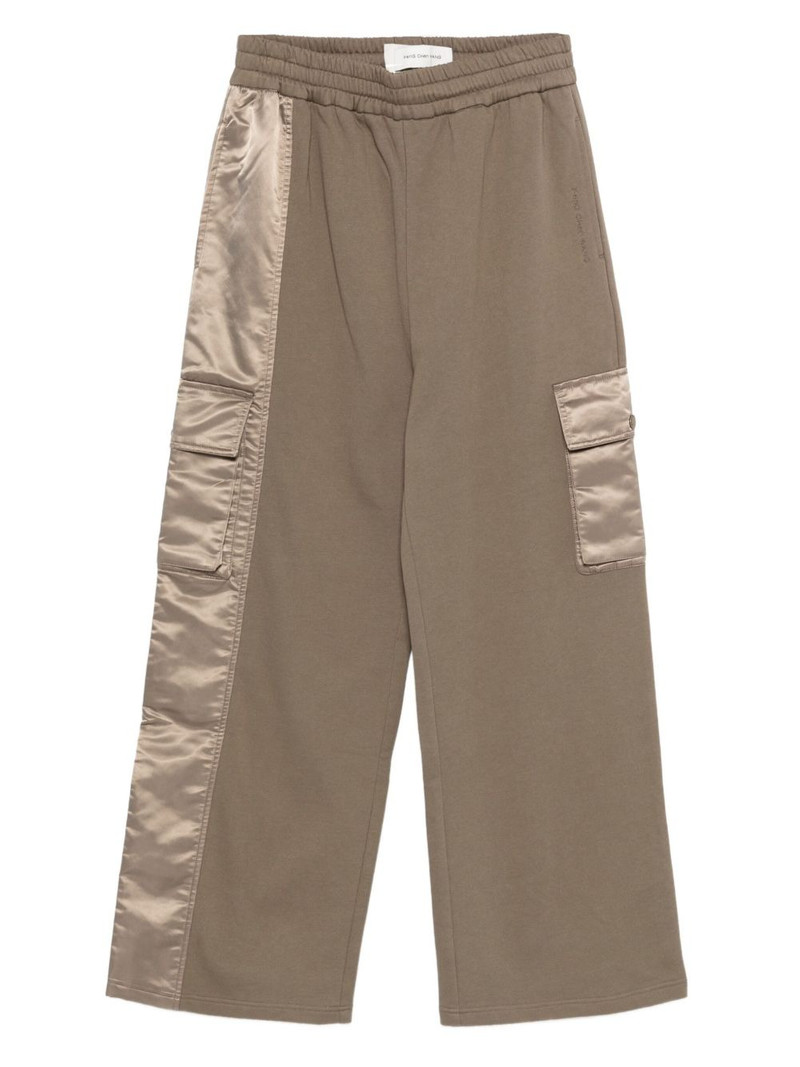 satin-panel cargo pants 1