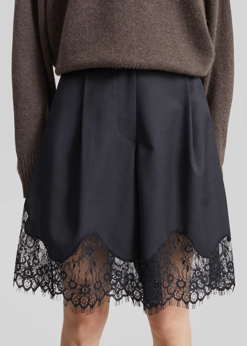 Lido Lace Bermuda Shorts - Dark Grey 4