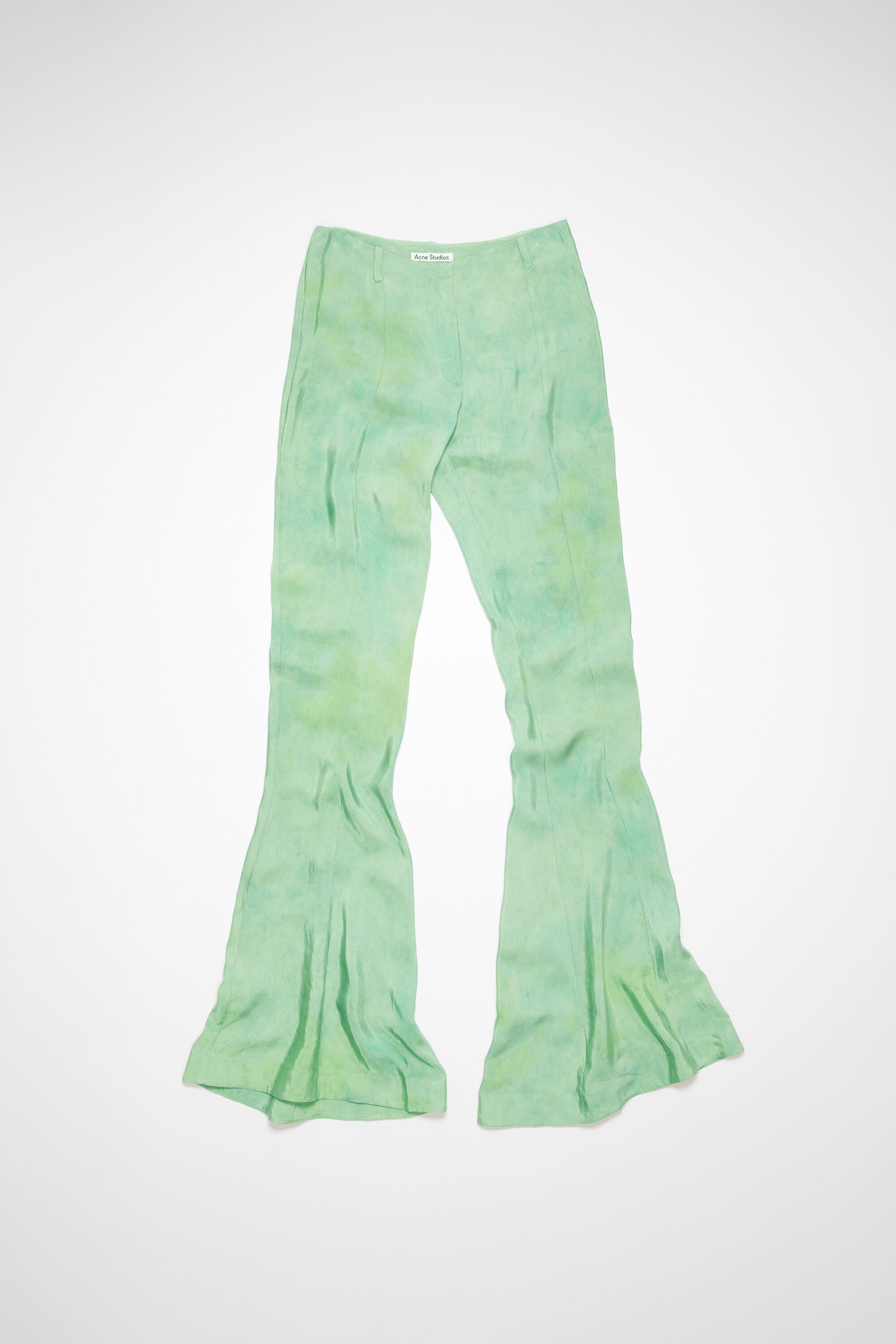 Fitted flared trousers - Pale Green Multi - 6