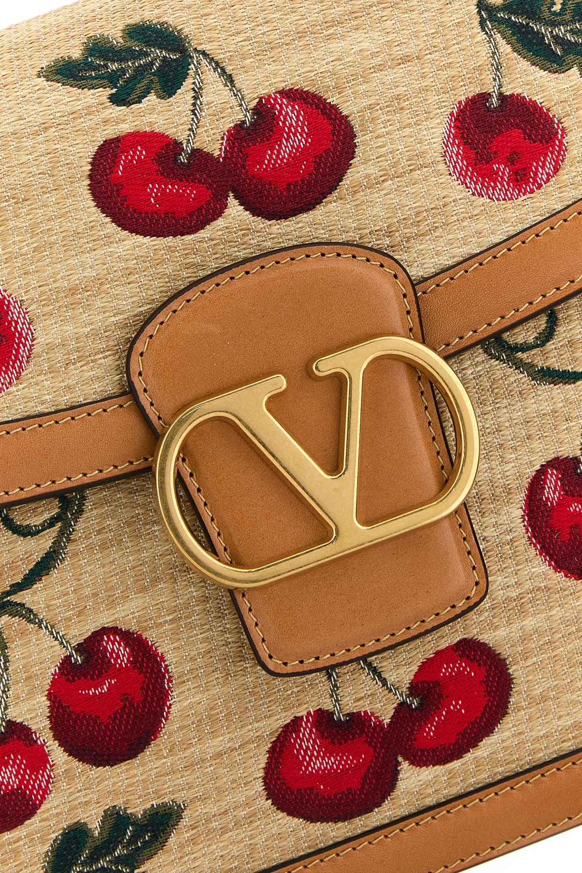 Embroidered raffia 9T05 crossbody bag - 4