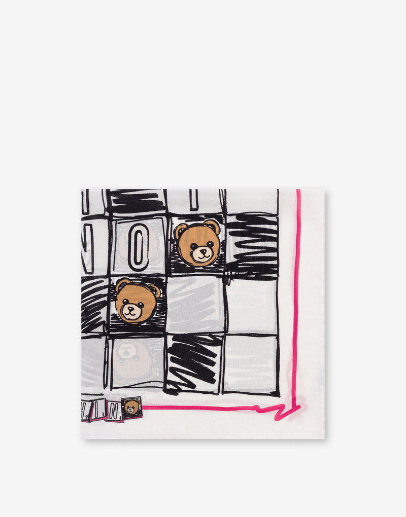 PRINTED SILK CREPE SCARF 1