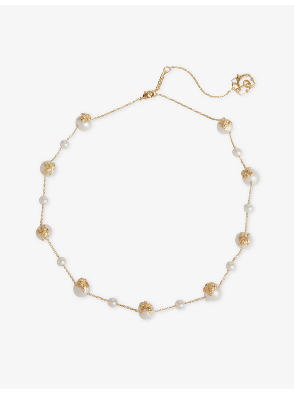EKD Sphere yellow gold-plated brass and pearl necklace - 1