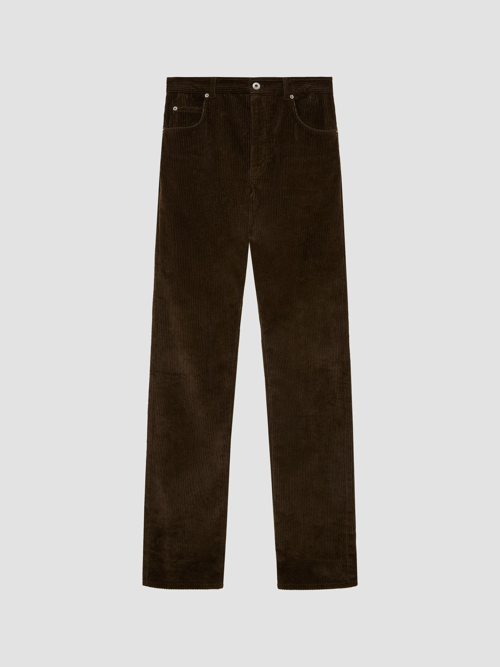 Men's Corduroy Straight Pants - Brown - 1