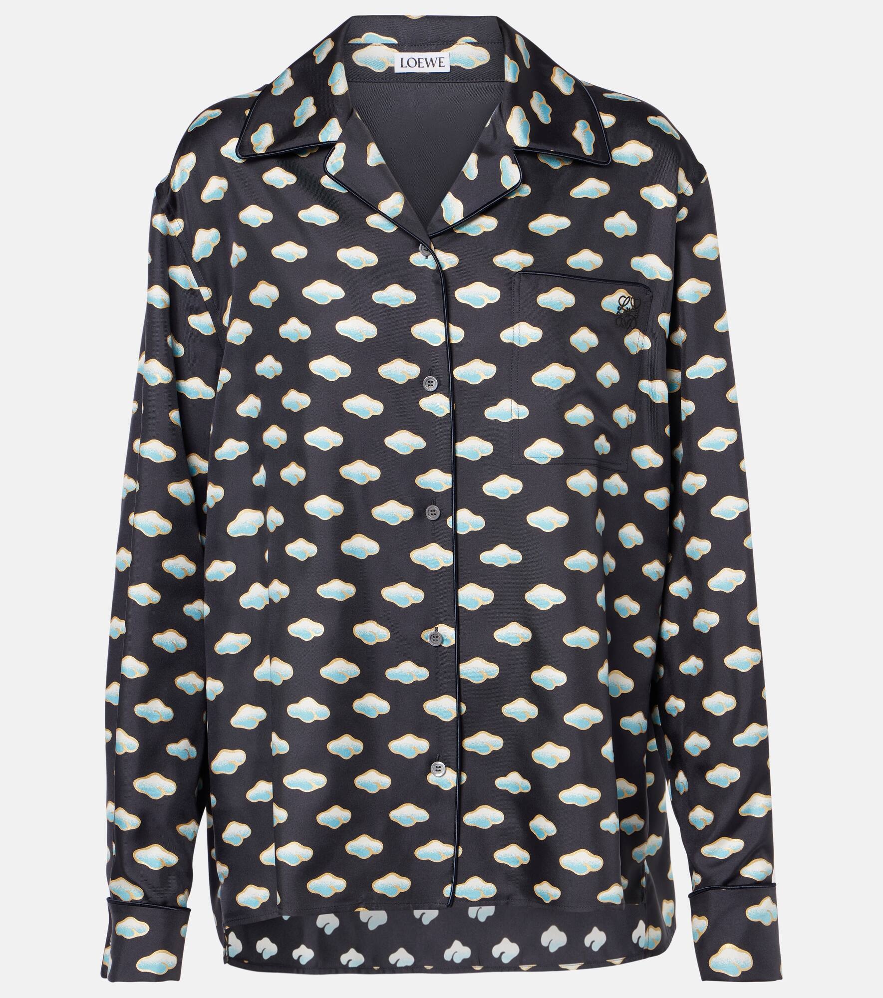 Clouds silk twill shirt - 1
