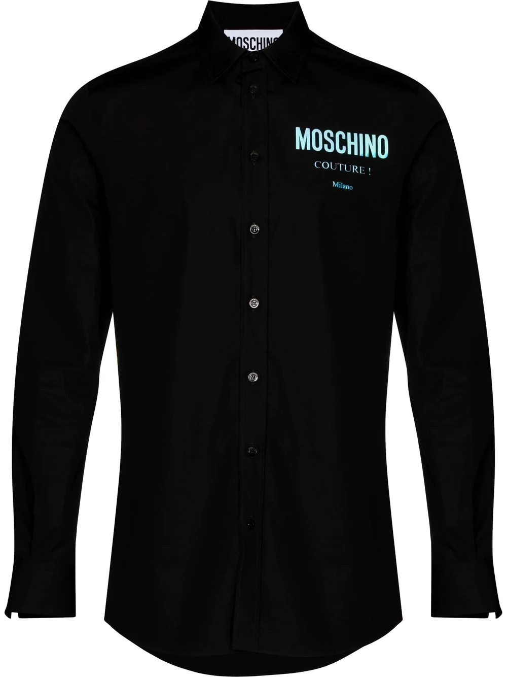 logo-print long-sleeve shirt - 1