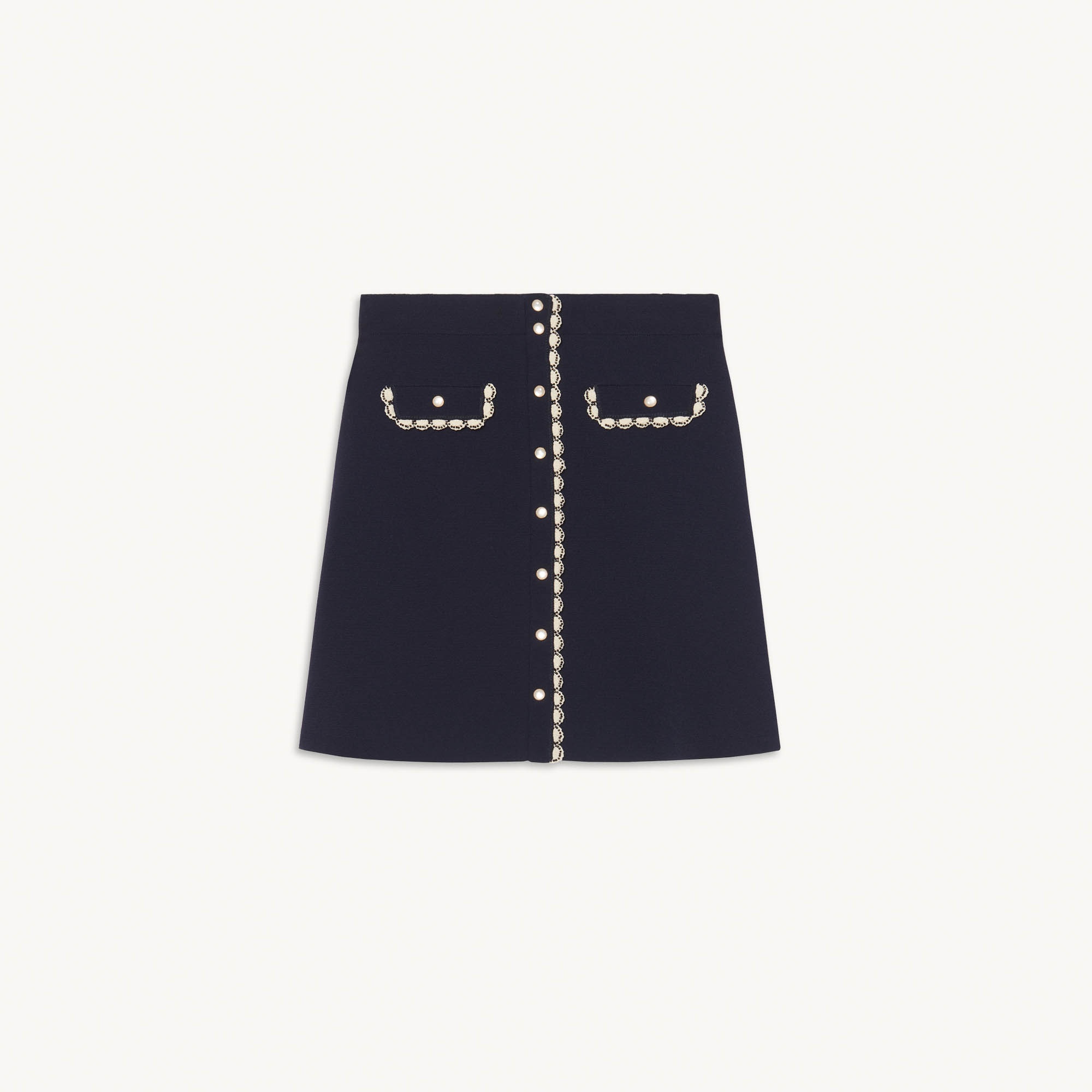 Short knitted skirt - 1