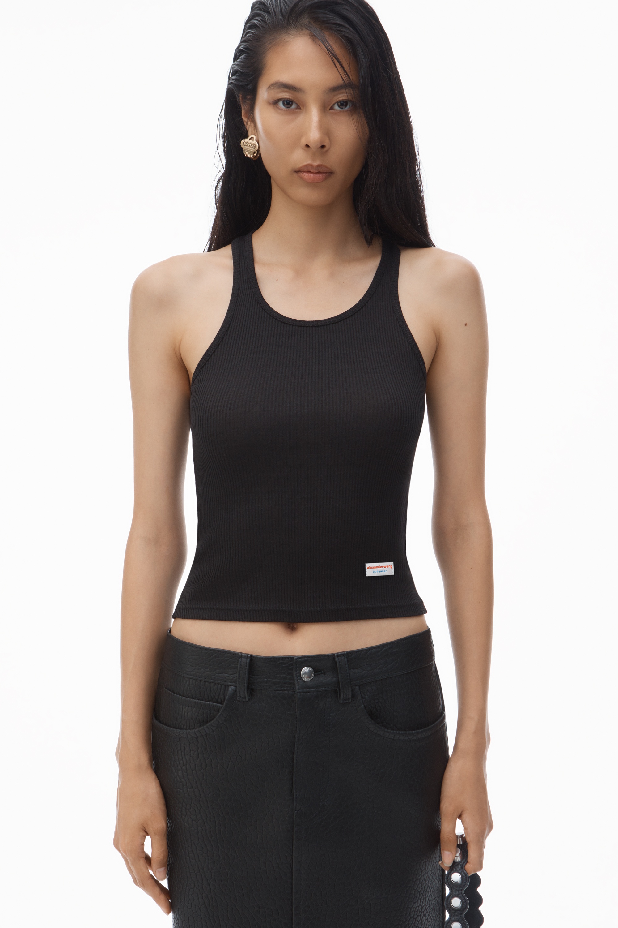 5-Pocket Pencil Skirt in Primal Nappa Lambskin Leather - 4