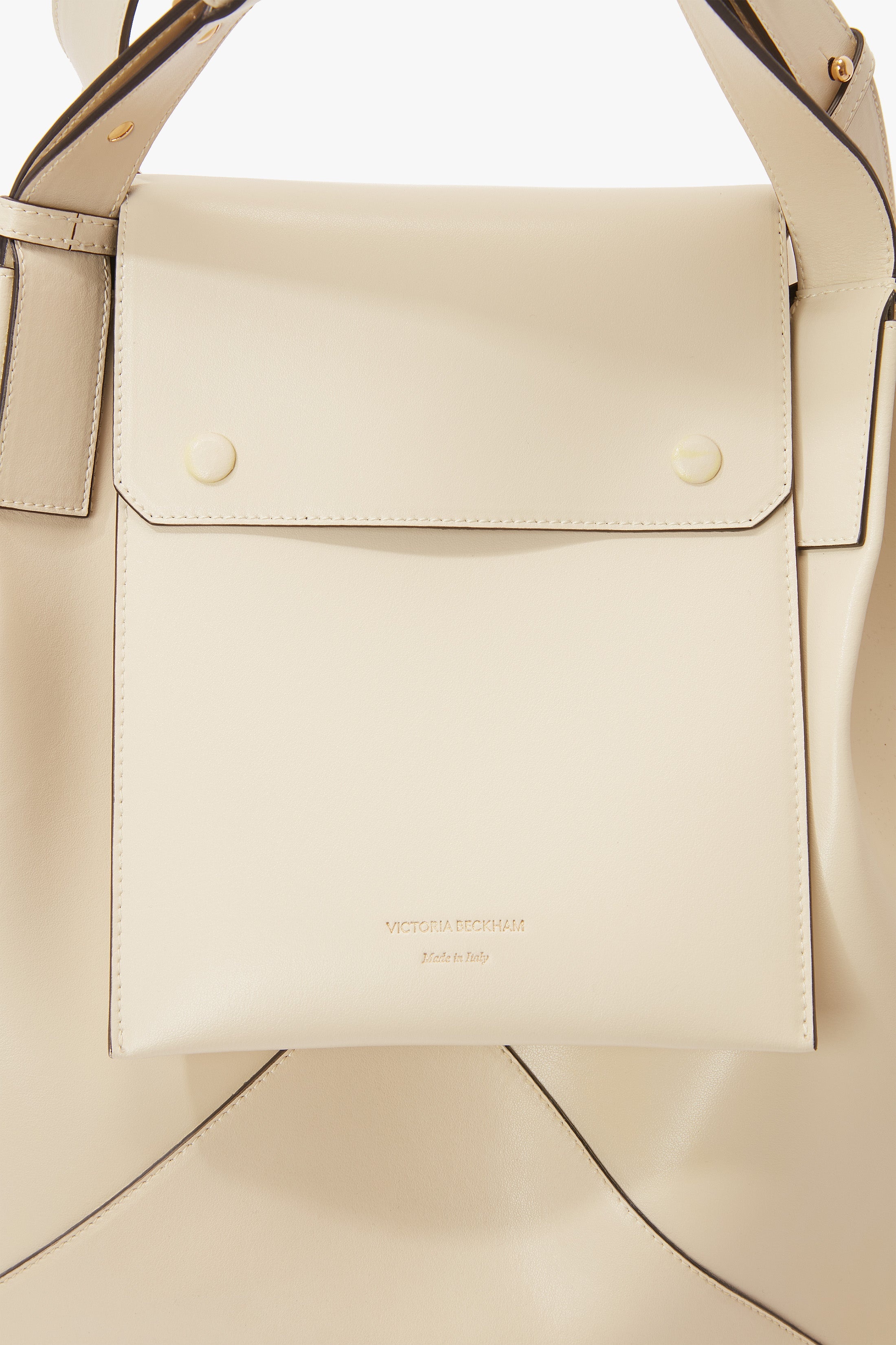 W11 Medium Tote Bag in Ivory Leather - 5