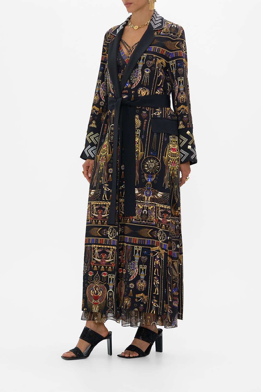 CUFFED SHORT SIDE SPLIT COAT - 4