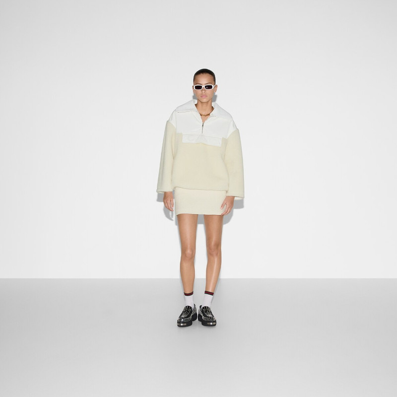 GUCCI Wool blend fleece zip jacket outlook
