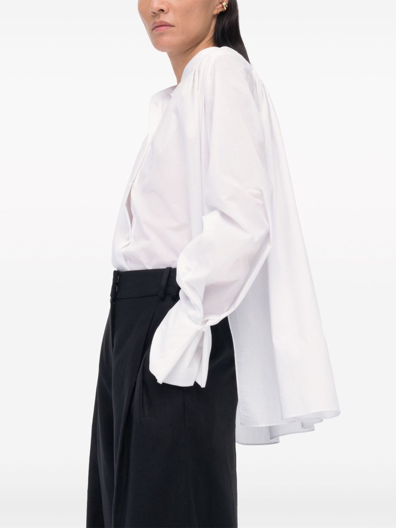 organic-cotton gathered voile blouse 5