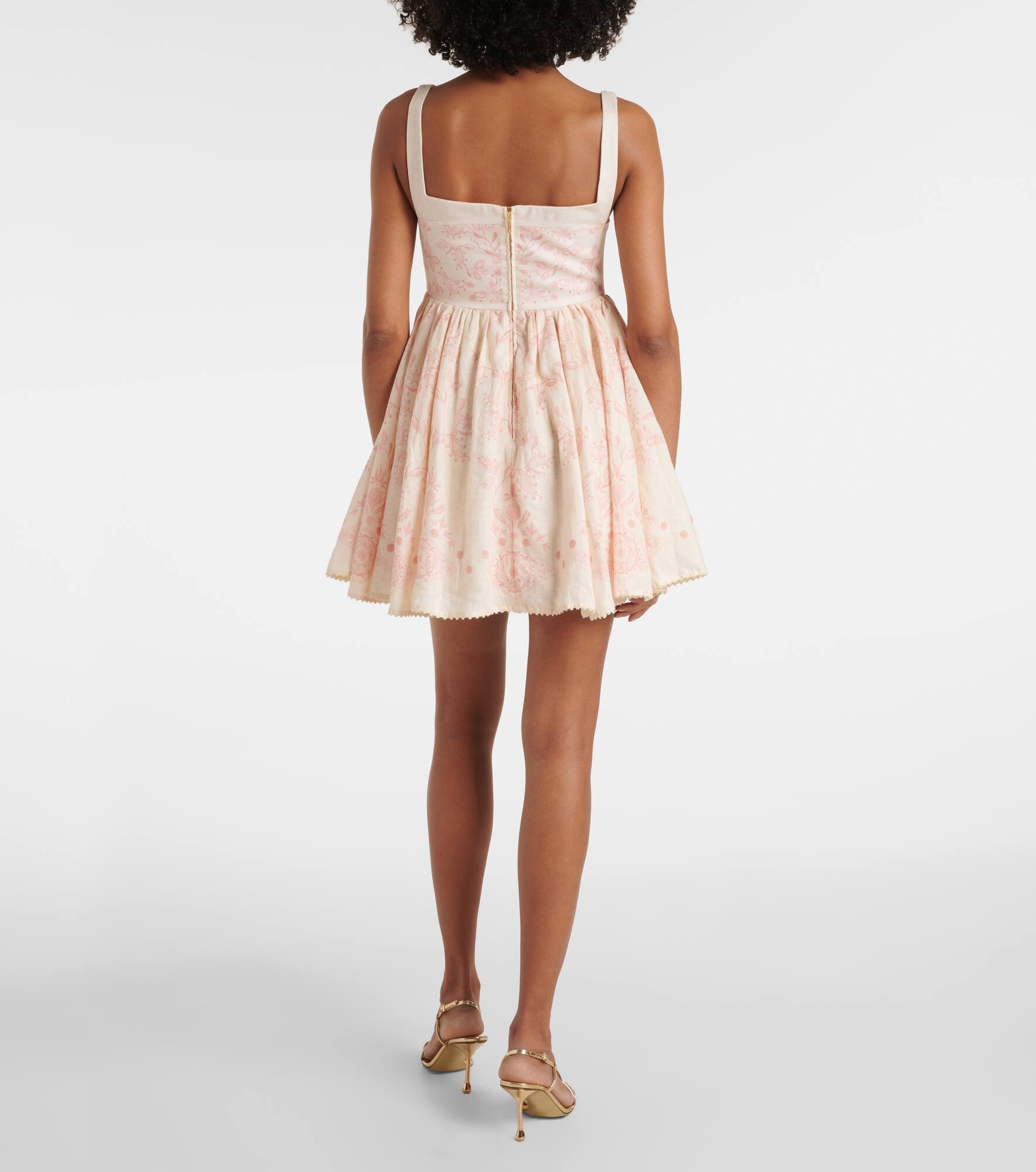 Hierbabuena Floritura linen minidress - 3