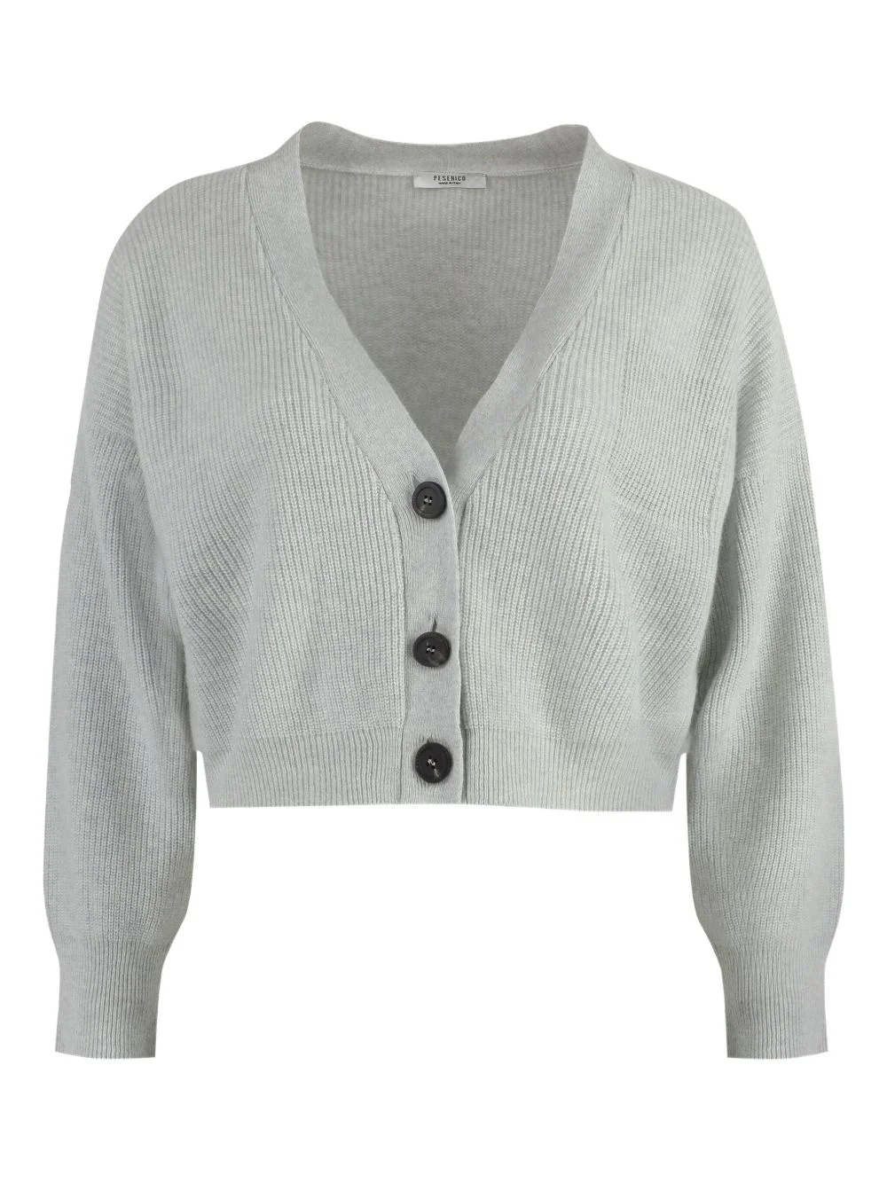 ribbed-knit button cardigan - 1