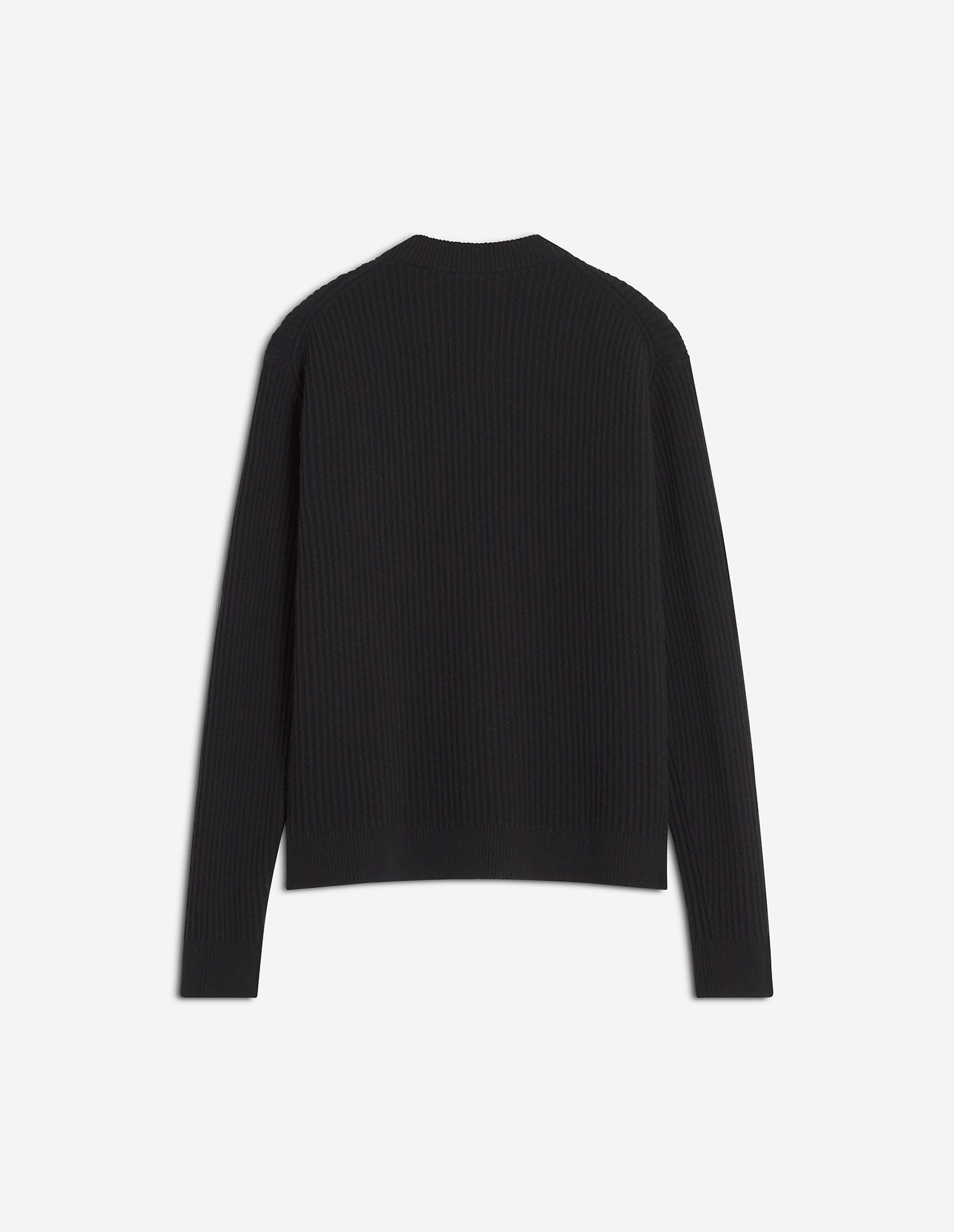 FOX HEAD WOOL RIBBED CARDIGAN - 6