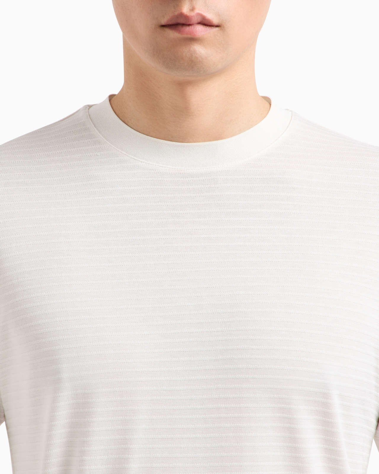 EMBROIDERED VISCOSE CREW-NECK T-SHIRT - 5