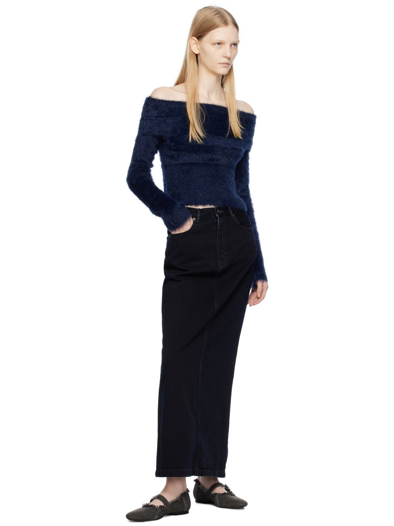 Acne Studios Navy Off Shoulder Sweater outlook