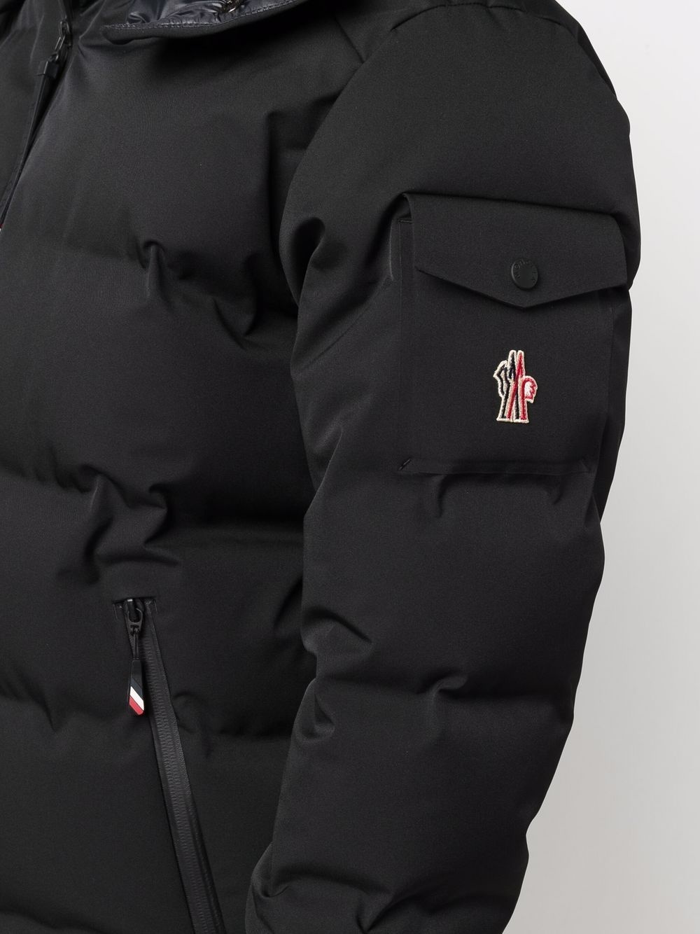 logo-patch padded jacket - 5