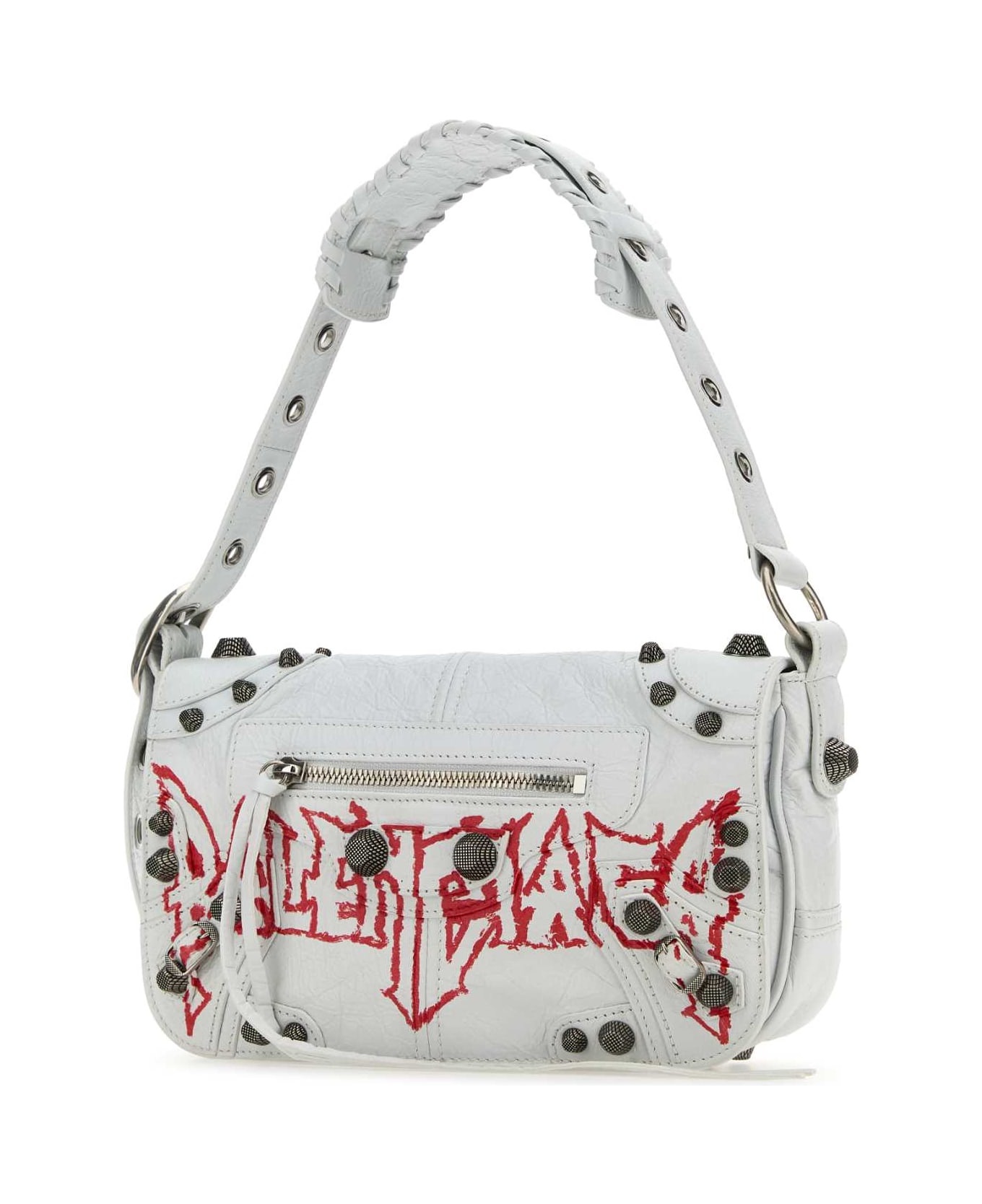 White Leather Le Cagole Xs Diy Metal Crossbody Bag - 2