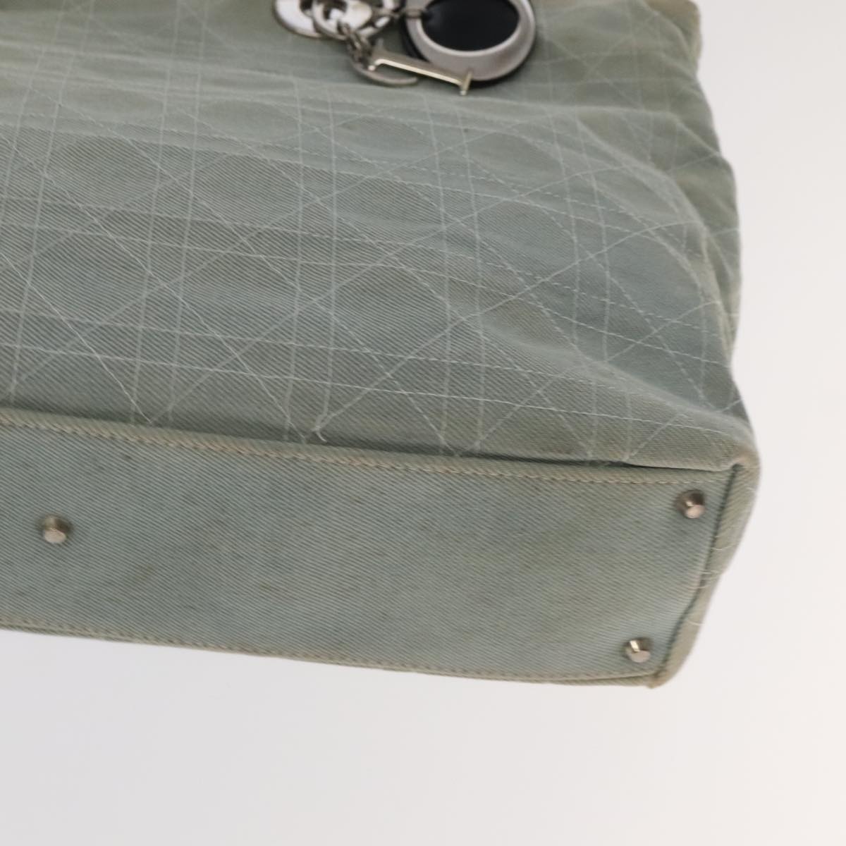 DIOR Canage Hand Bag Denim Blue Silver - 10
