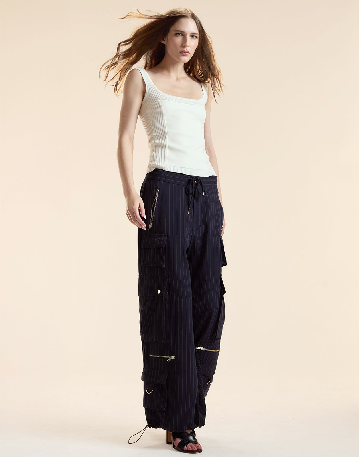 Pinstripe Cargo Pants - 3