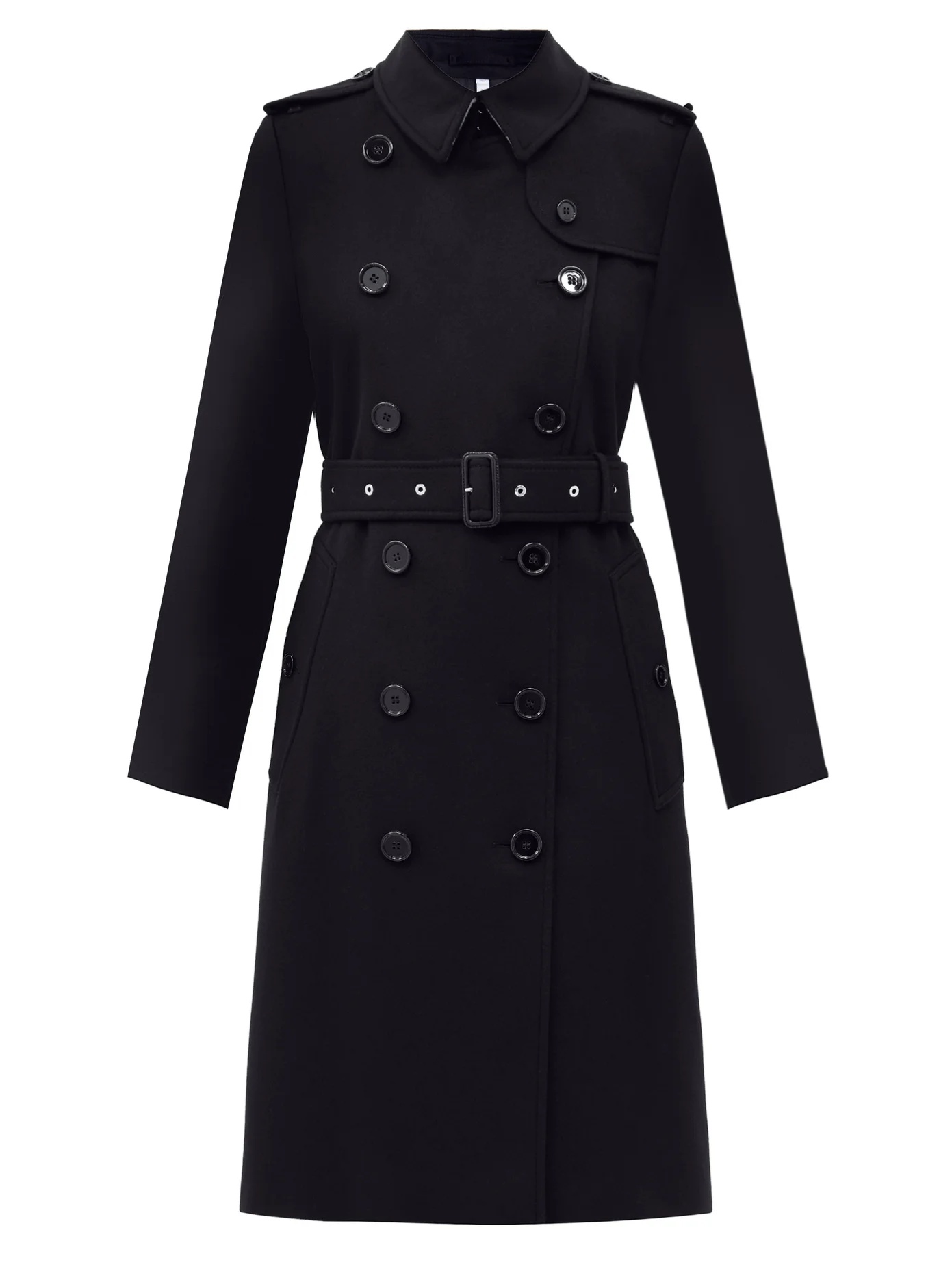 Kensington felted-cashmere trench coat - 1