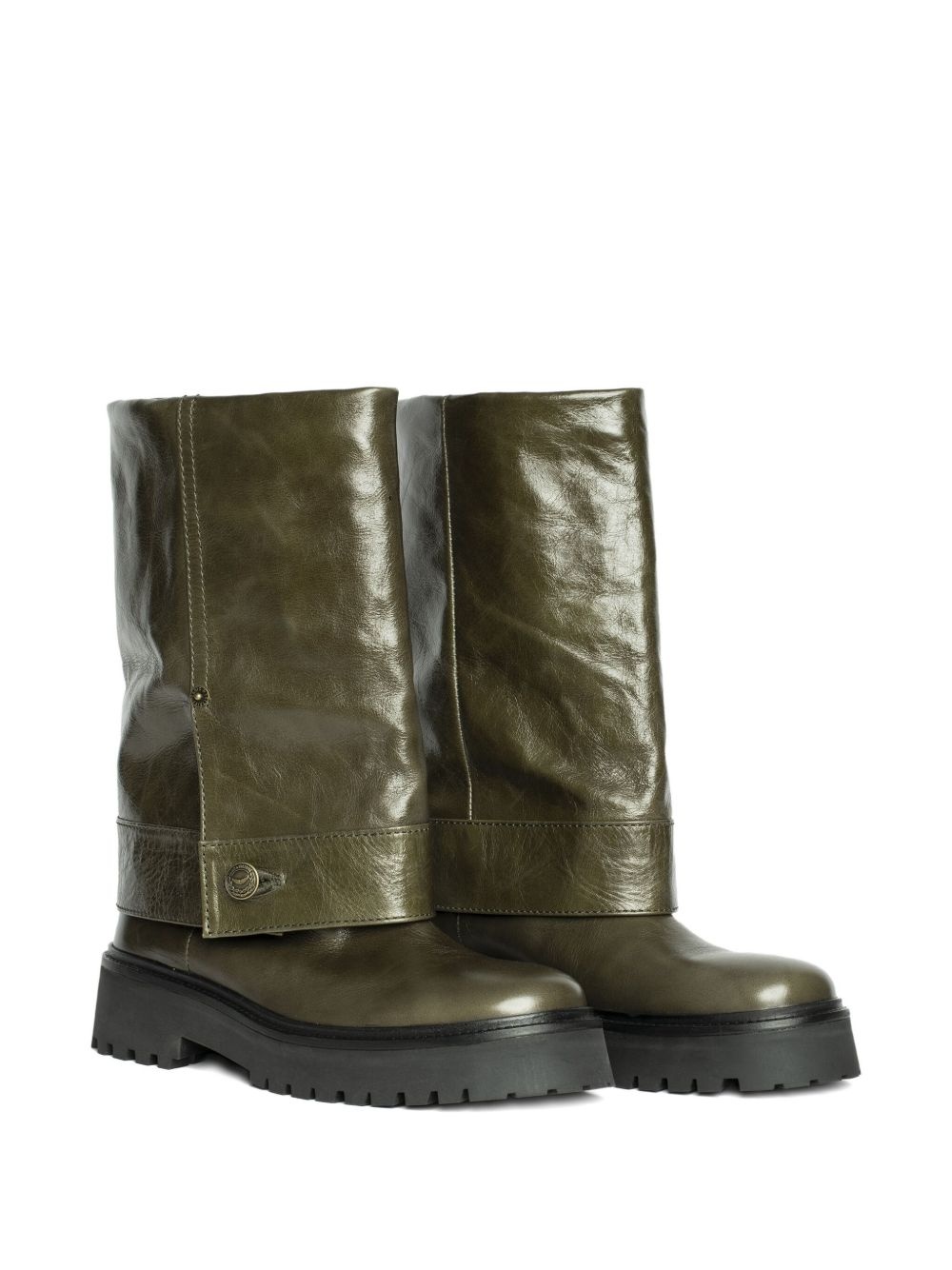 Angie fold-over leather boots - 3
