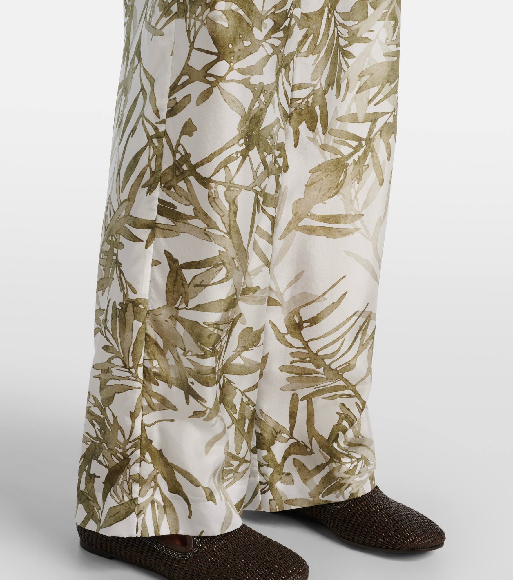 Silk wide-leg pants - 5