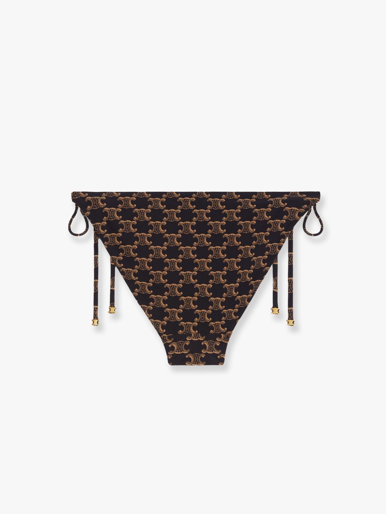 ワンピース水着 CELINE Bikini slip with Triomphe print Marrone CELINE Celine Bikini Slip With Triomphe Print