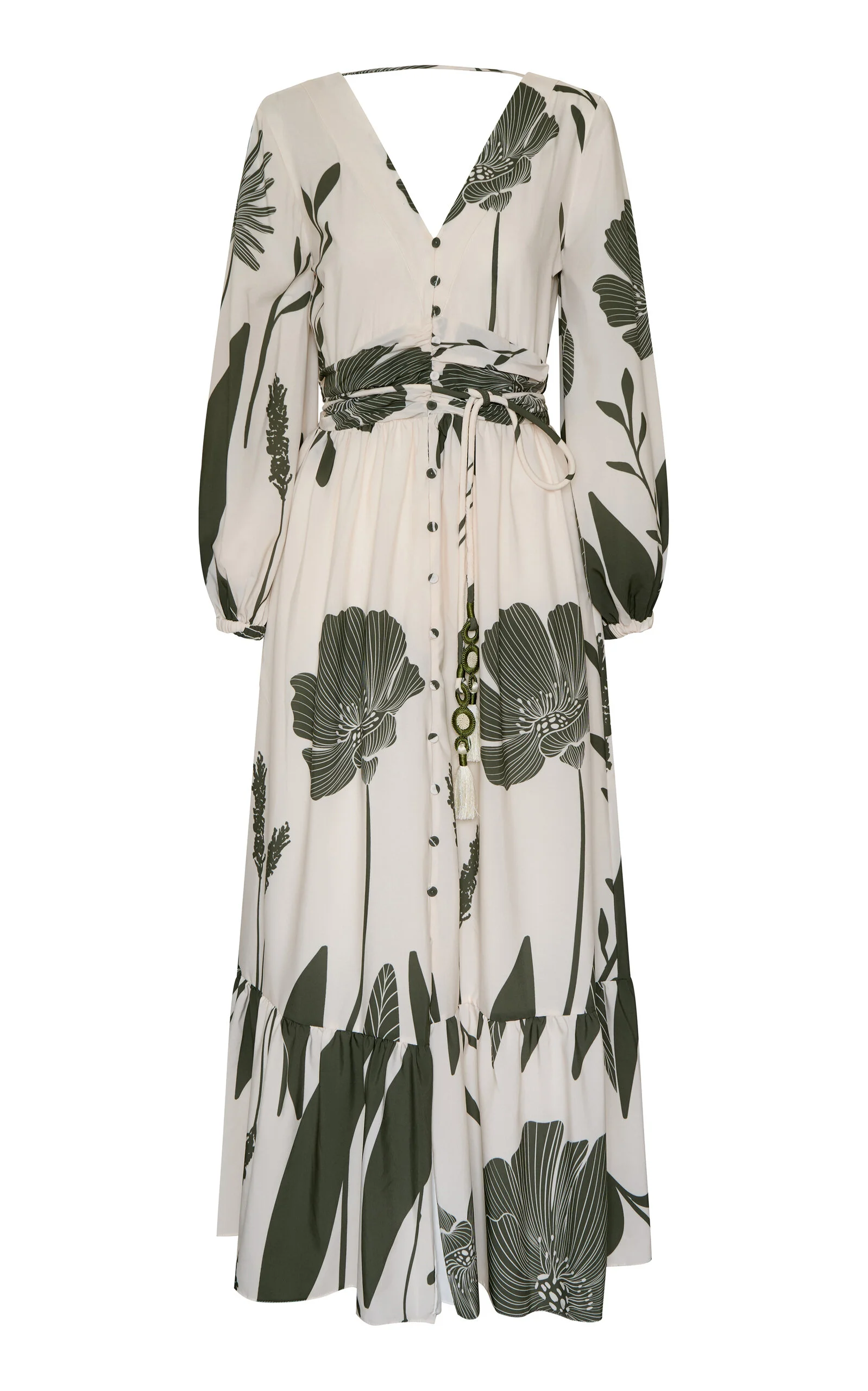 Encanto del Sur Belted Floral Maxi Dress print - 1