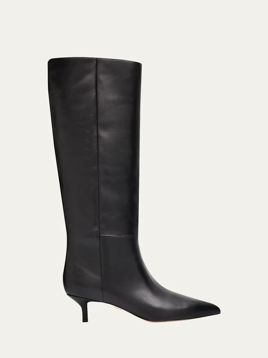 45mm Lisa Leather Knee-High Boots - 1