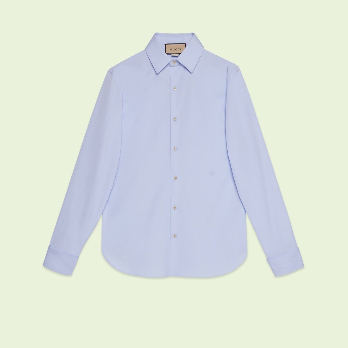 Cotton poplin shirt with Double G - 1