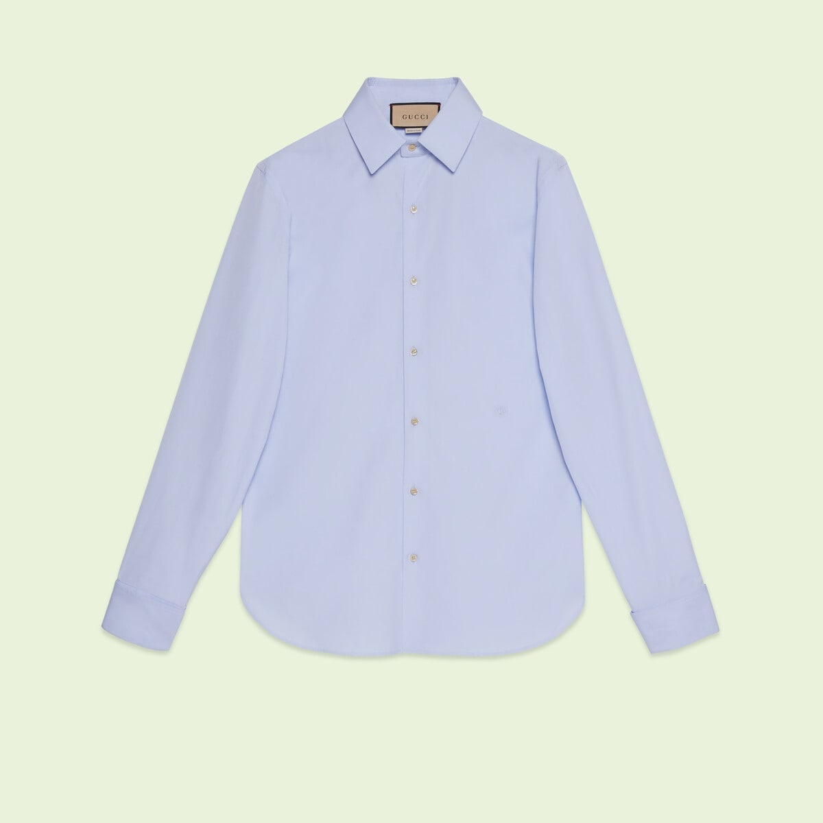 Cotton poplin shirt with Double G - 1
