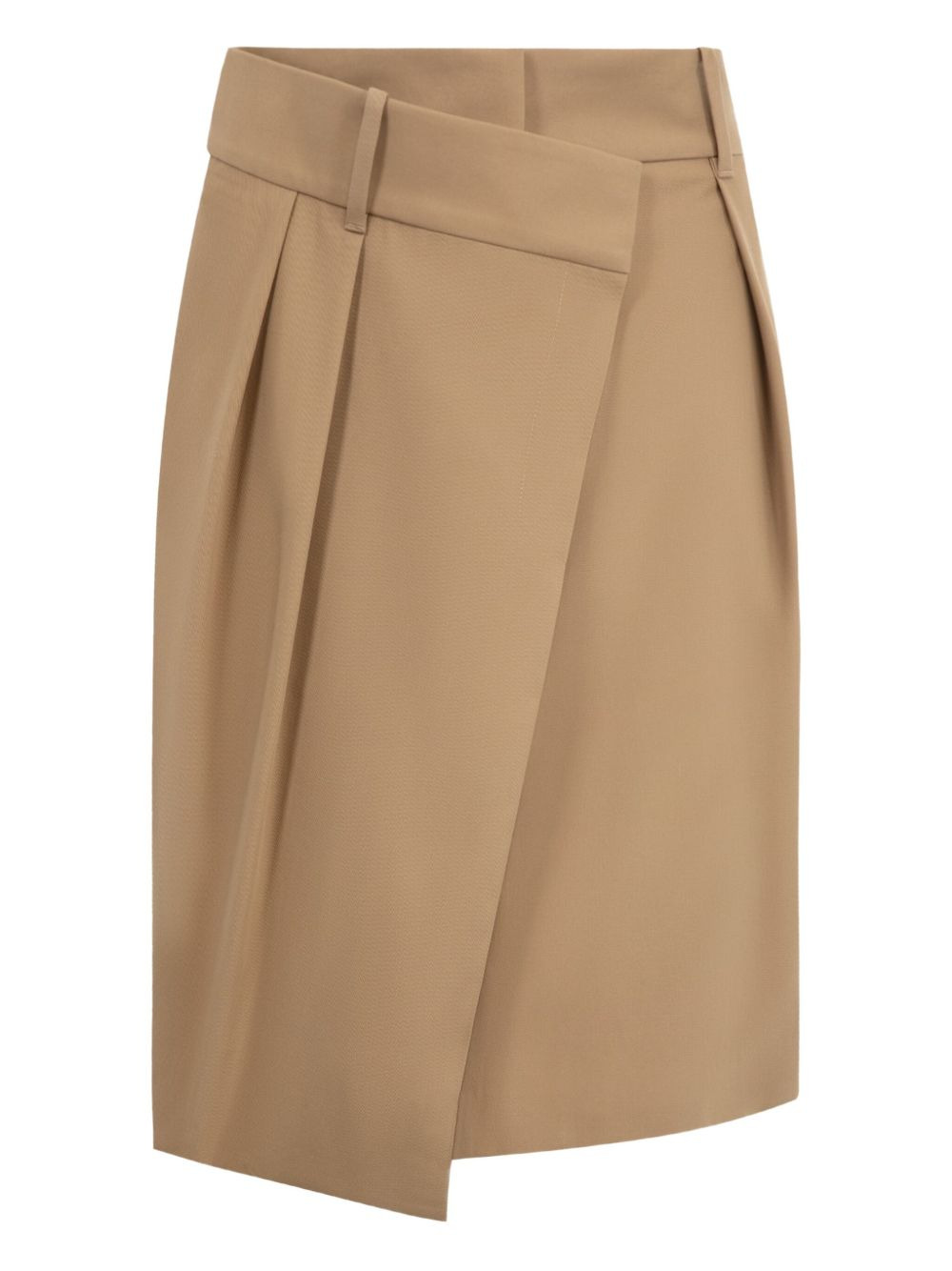 wrap-effect pleated mini skirt - 1