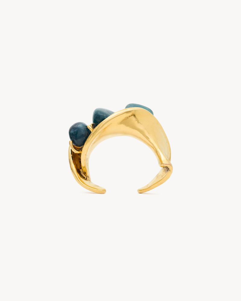 SAINT LAURENT TWIST CUFF IN APATITE AND METAL outlook