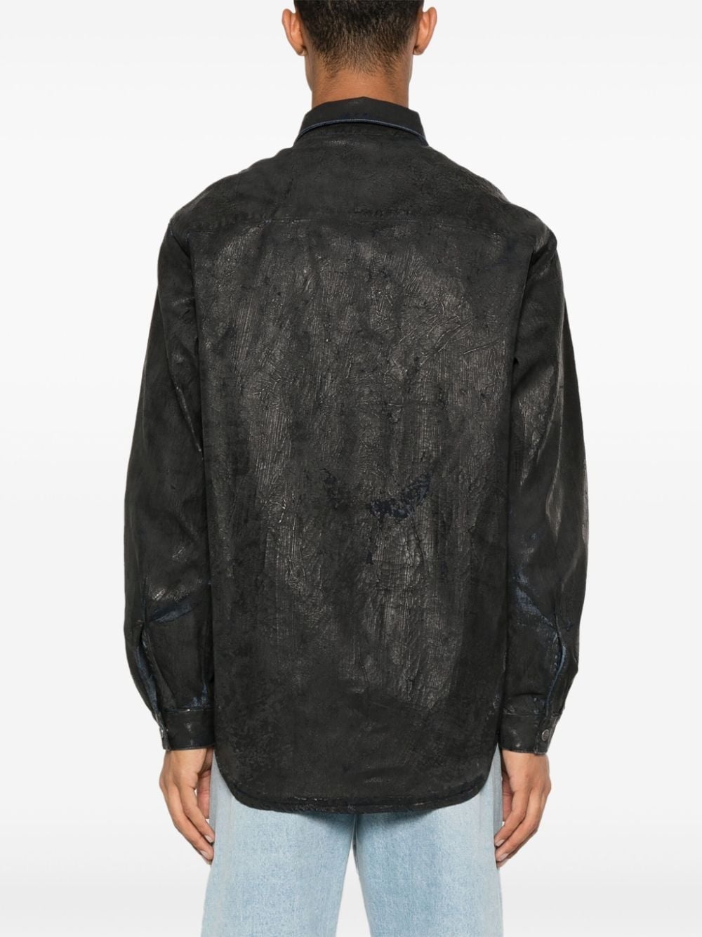 cracked press-stud shirt - 4