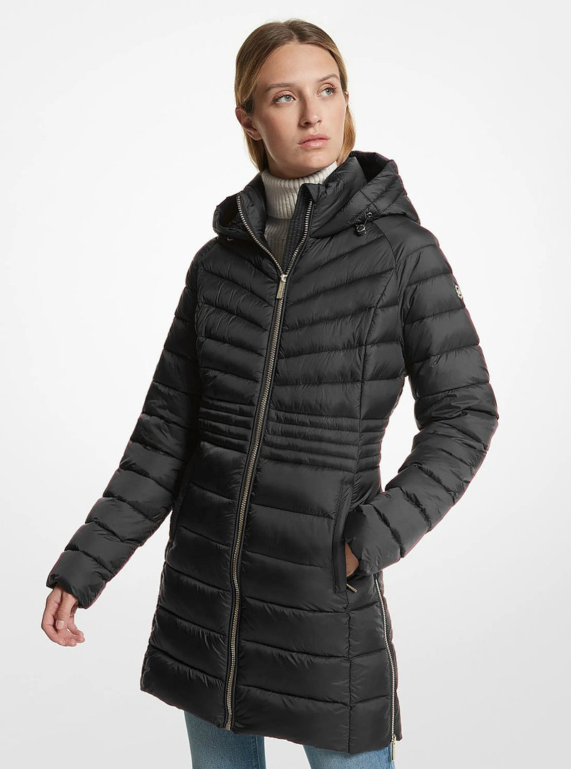Quilted Nylon Puffer Coat 1