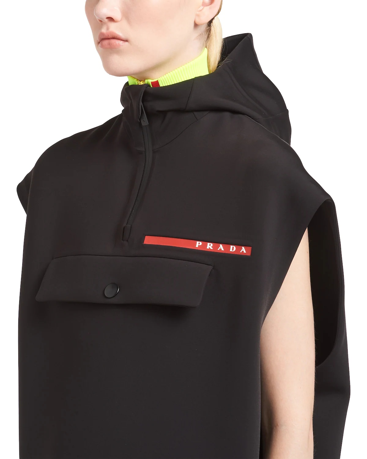 Double Technical Jersey hoodie vest - 5