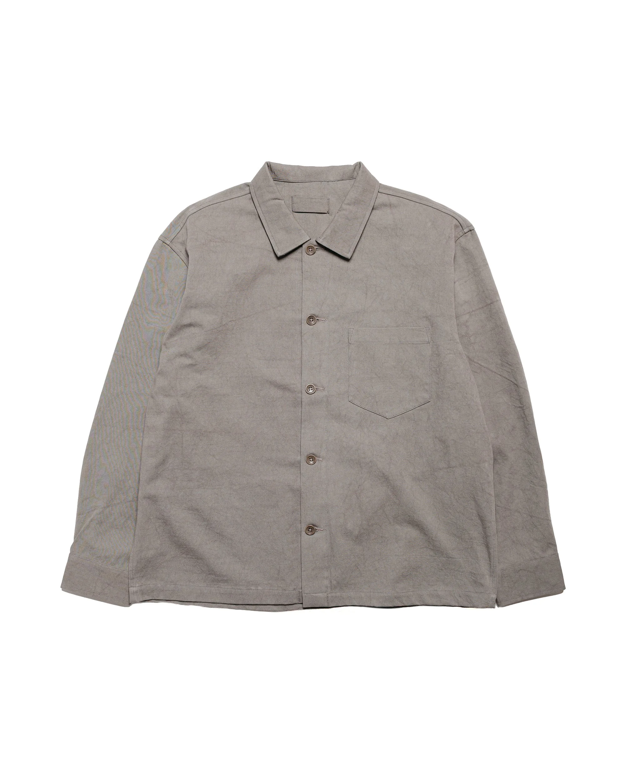 Travail Shirt Light Grey Drum Dyed Back Satin - 1