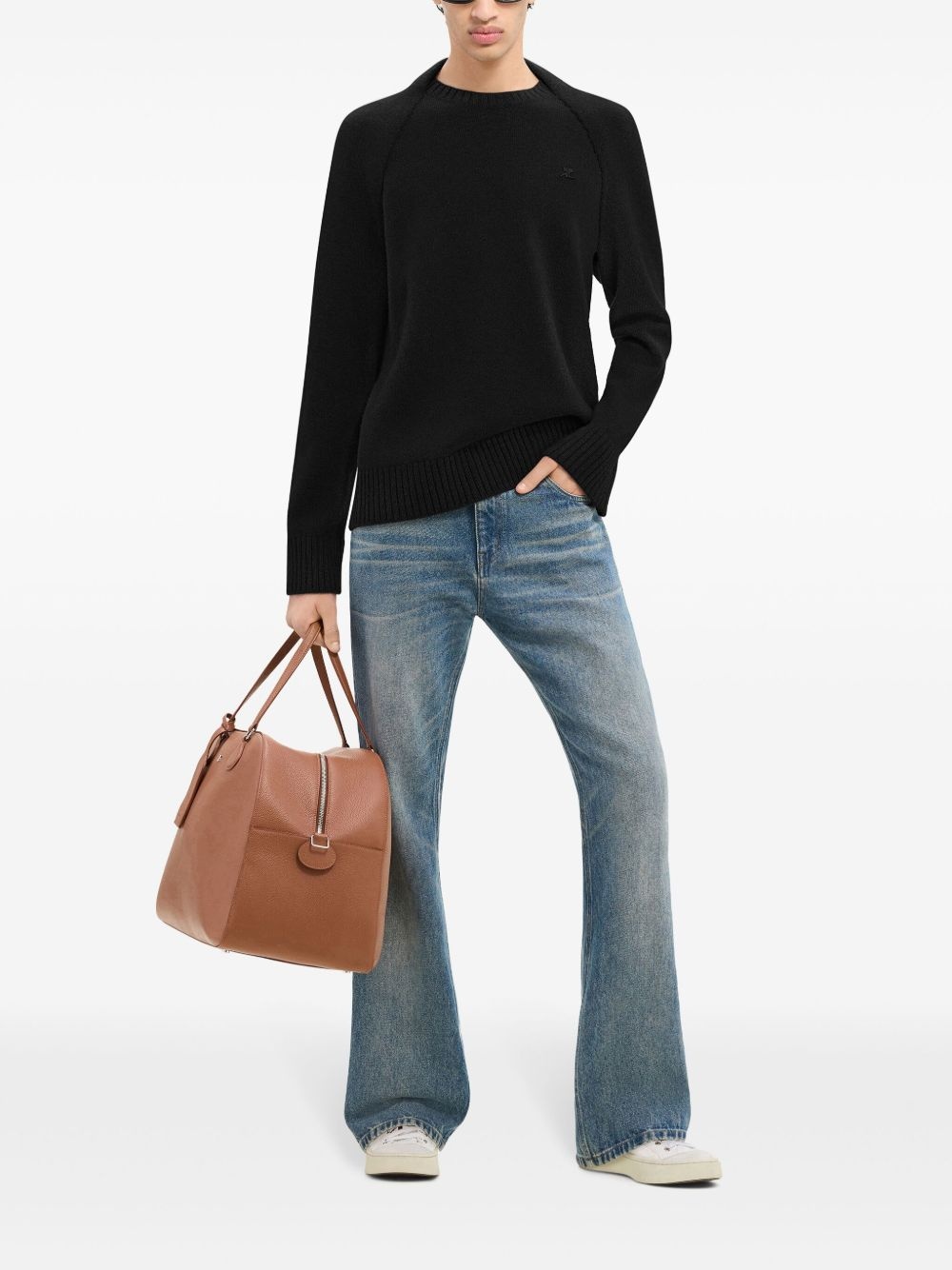wool straight sweater - 2
