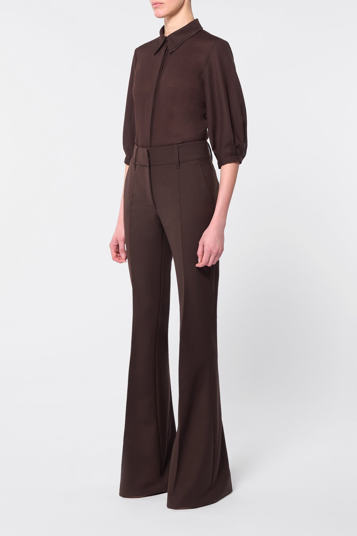 Rhein Pant in Chocolate Sportswear Wool - 3