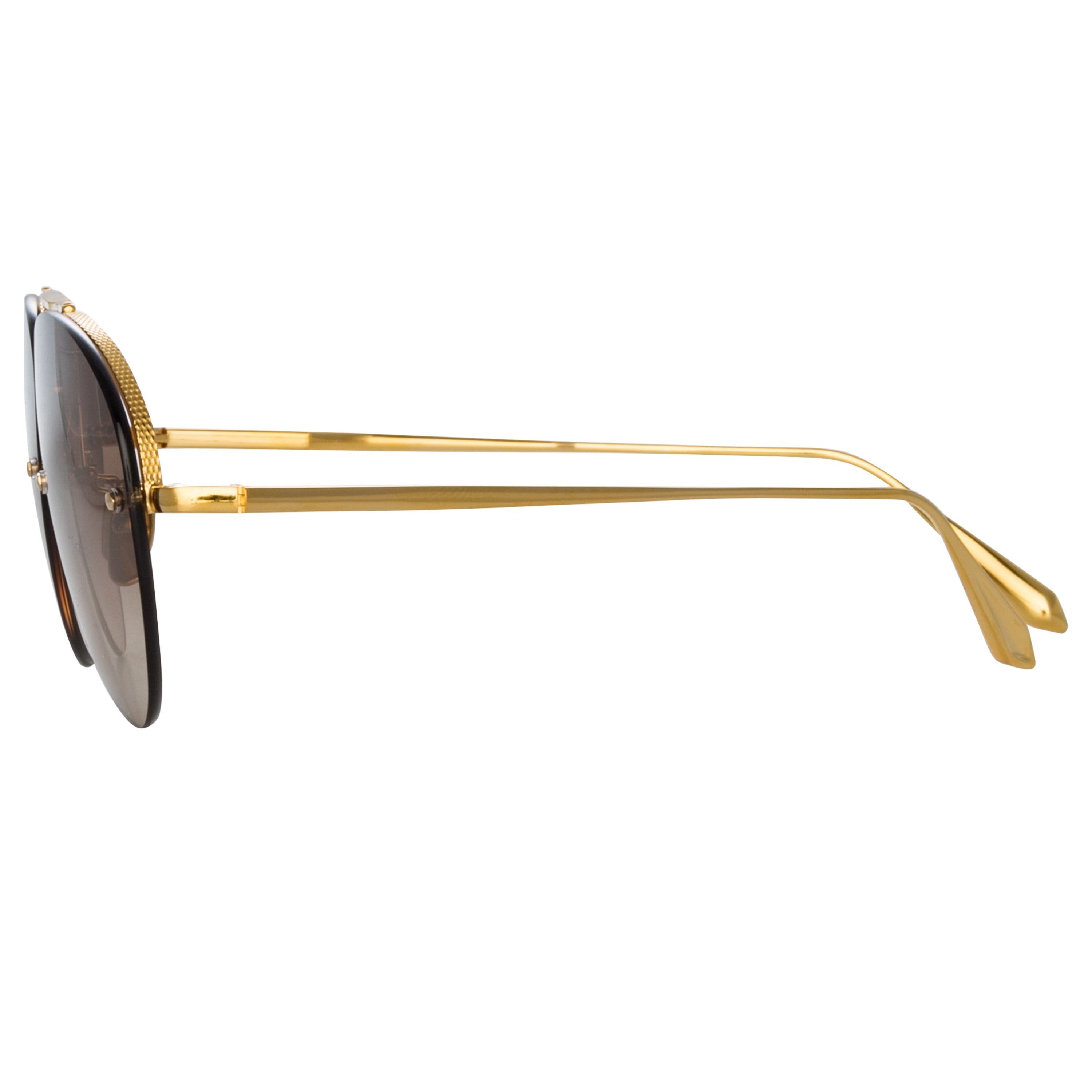 EDANO AVIATOR SUNGLASSES IN YELLOW GOLD - 7